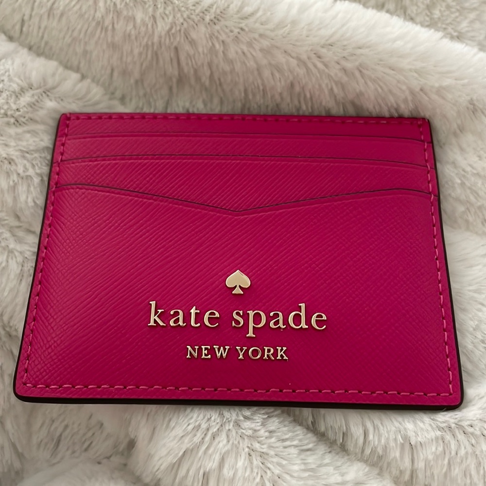 Kate Spade card holder hot pink